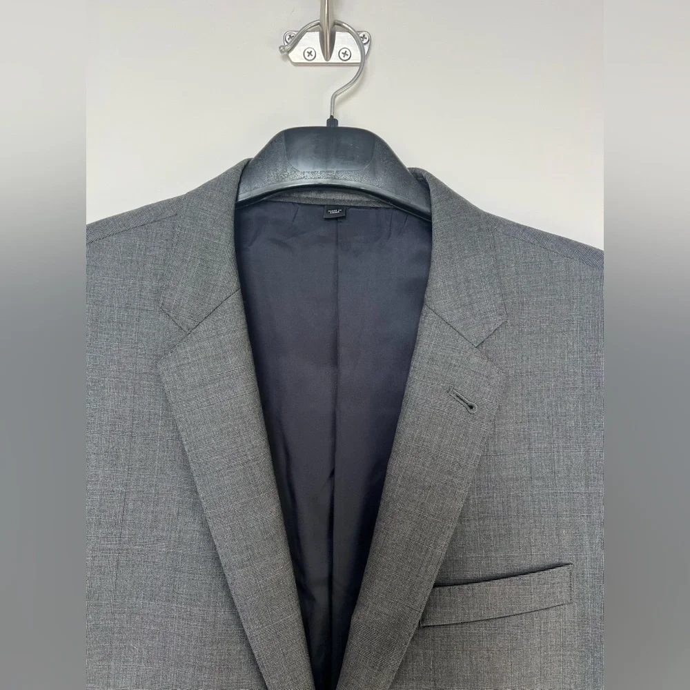 J.Crew Ludlow‎ Blazer – Size 44R Super 150s Wool – Loro Piana Gray Micro Check